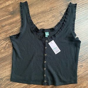 Women’s Wild Fable Black Crop Tank Size L